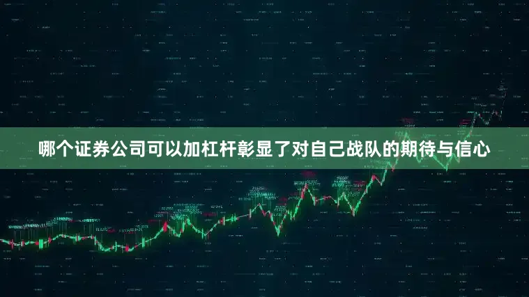 哪个证券公司可以加杠杆彰显了对自己战队的期待与信心